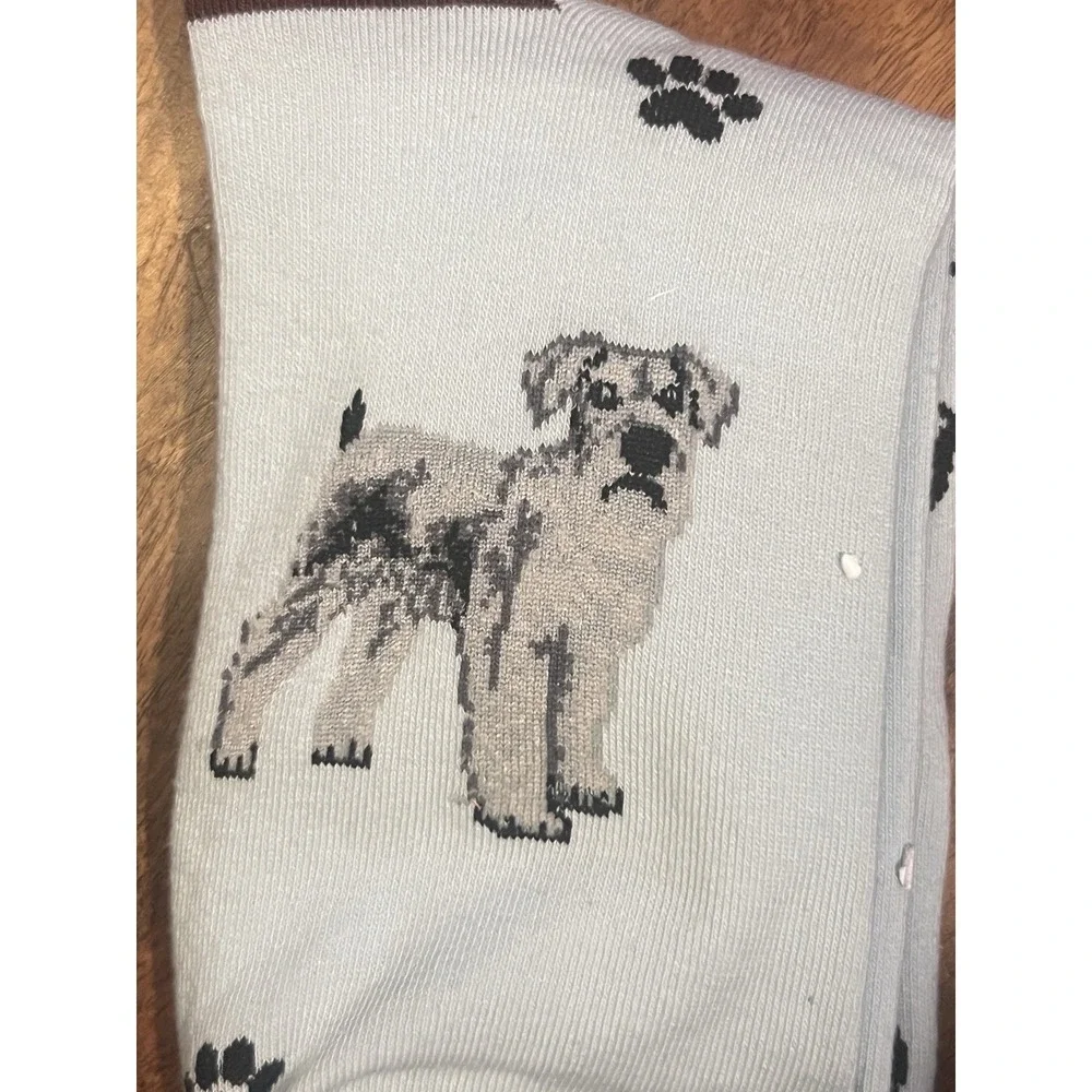 E&S Pets Schnauzer Crew Socks NWT Life Is Better With a Schnauzer Unisex